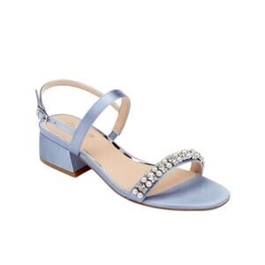 Badgley Mischka Light Blue Embellished Sandals